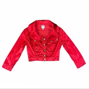 Rare Vintage MOSCHINO JEANS Red Crop Jacket